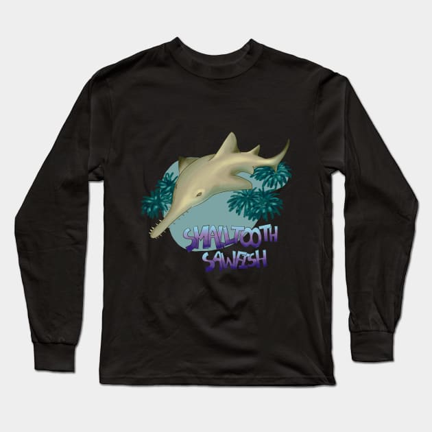 Smalltooth Sawfish Long Sleeve T-Shirt by OrangKoi